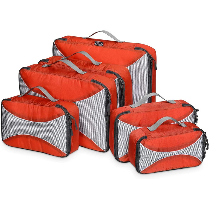 Органайзери для валізи G4Free (3/6/7 шт.) - Набір для подорожей, Організація багажу (Помаранчевий)