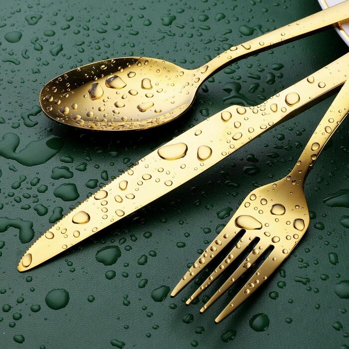 Набір столових приборів OGORI для 6 осіб, 30 предметів, з дзеркальним поліруванням, нержавіюча сталь 18/10, набір столових приборів для дому/вечірки/ресторану (подарункова коробка)