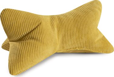 Підставка для читання MAGMA Leseknochen INGA, жовта, 42 x 22 см, ергономічна форма для підтримки шиї та спини, гнучка підставка для книг, електронних книг та планшетів