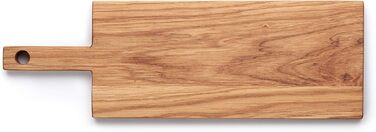 Edelding Cutting and Serving Board made of high-quality oak, 30 x 13 cm in size with a practical 10 cm handle | Antibacterial kitchen board | Serving board, breakfast board, solid wood cutting board