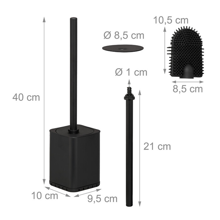Relaxdays Toilet Brush with Wall Holder
