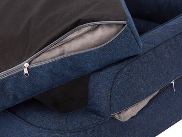 Ліжко для собак та котів, м'яке, знімний чохол, корзина, лежанка, собаче ліжко, ліжко для тварин, Navy Blue, розмір XXL (117x79 см)