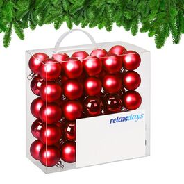 Relaxdays Set of 50 Christmas Baubles