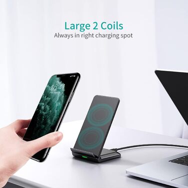 Бездротові зарядні станції BHHB 2 шт. 15W, сумісні з Samsung Galaxy, iPhone, Google