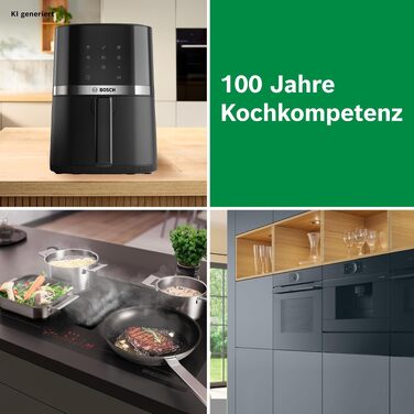 Аерофритюрниця Bosch Serie 2 MAF24AB0, чаша 4 л, 6 програм, 1300 Вт, чорна