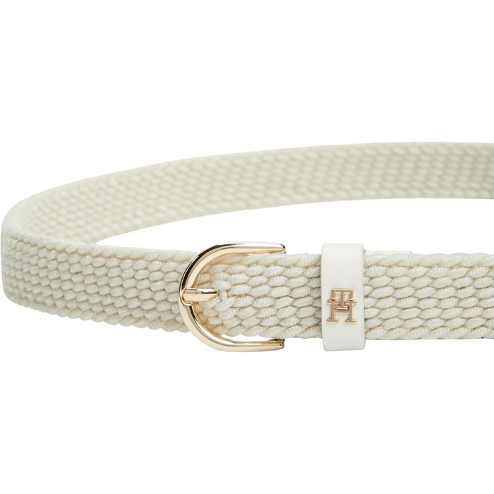 Пояс жіночий Tommy Hilfiger Essential Effortless 2.5 Elastic бежевий (Soft Cream) з регульованою пряжкою, 85 см
