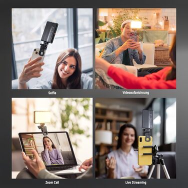 NEEWER LED світло для селфі та татуювань BL120B - сумісне з iPhone, з кліпсою, CPL фільтром, штативом та тримачем для телефону, для фото та відео