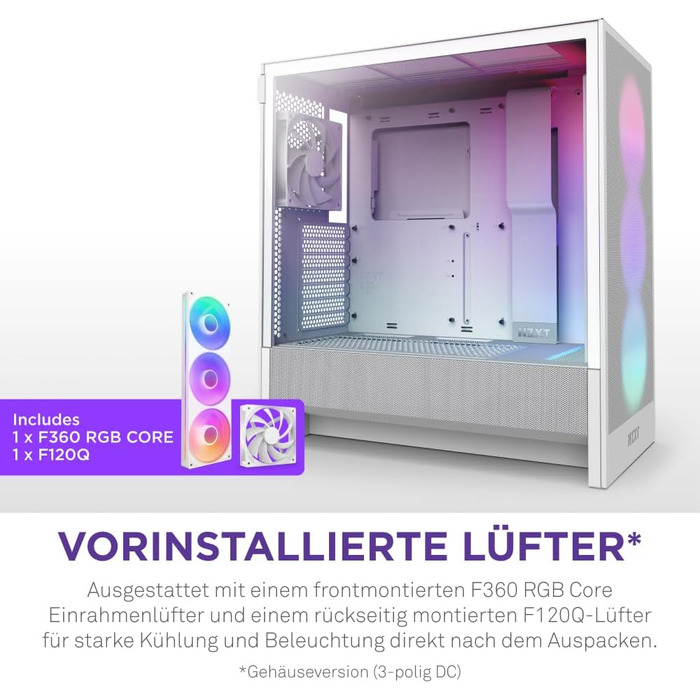 Корпус ПК NZXT H5 Flow White - Mid-Tower з високою вентиляцією та RGB підсвіткою