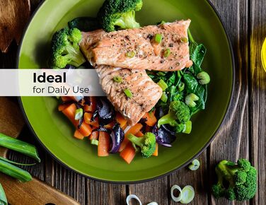 Набір посуду Miamio Le Papillon (24 частини) - 6 персон, тарілки, миски, чашки, супові тарілки, стеатова глина, зелений колір