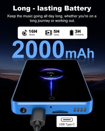 MP3 плеєр 80GB з Bluetooth та WiFi, 4.0