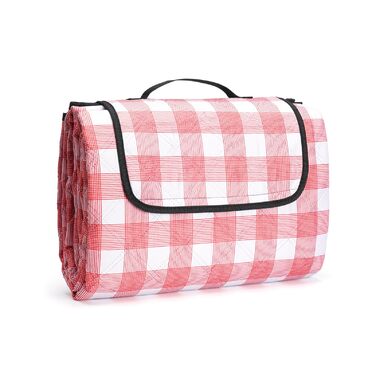 Плед для пікніка Oak & Tea 200x200 см, водонепроникний, ізолюючий, червоний. XXL килимок для пляжу, кемпінгу, відпочинку на природі з міцного Оксфорду