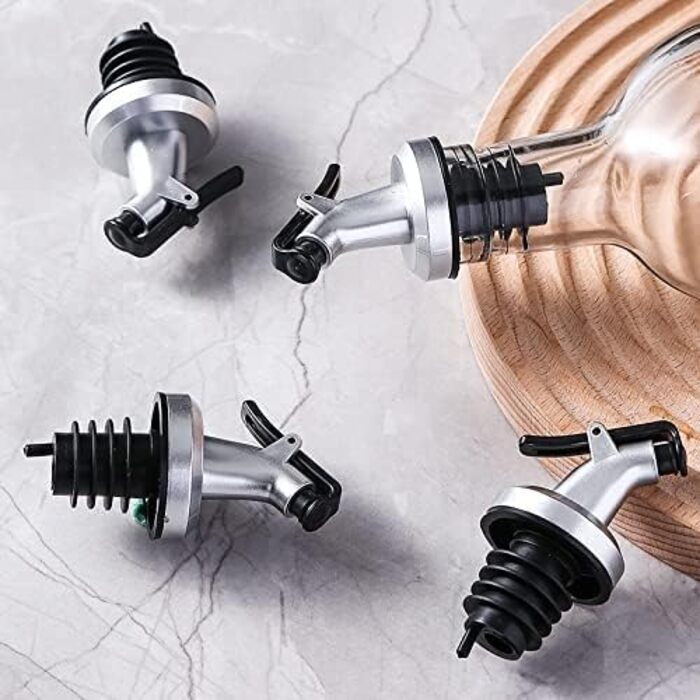 Набір з 5 виливників для олії, оцту та соєвого соусу з трубочкою, виливники для пляшок без протікання, для салату, соусу, сої