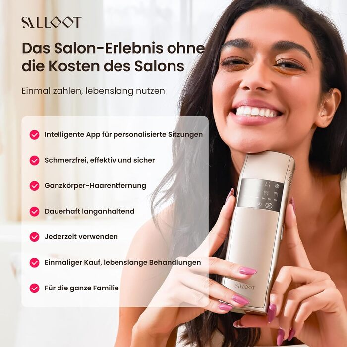 Пристрій для епіляції IPL з потрійним імпульсом, 12 см², охолодження сапфіровим льодом, лазерна епіляція для жінок та чоловіків, 3°C для безболісної та довготривалої епіляції вдома для обличчя, бікіні, інтимної зони (Champagne Gold)