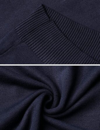 iClosam Кардиган чоловічий в'язаний з V-подібним вирізом, з ґудзиками, легкий, синій, розмір M