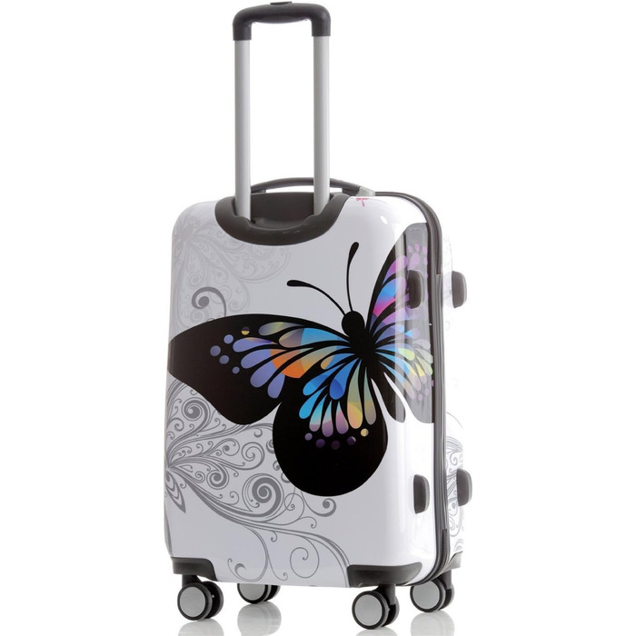 Набір валіз Beibye Butterfly 2060 TSA: 4 валізи (XL-75cm, L-66cm, M-56cm, Beautycase)