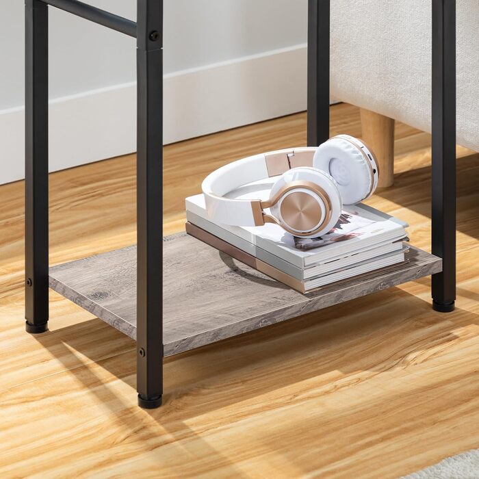 HOOBRO Тримач для рушників, підставка для рушників, драбина для рушників стояча з 2 перекладинами, для рушників, одягу, ковдр, газет, економія місця, стабільна, білий та натуральний колір, EWN02LB01 Білий + Натуральний (Греж + Чорний)