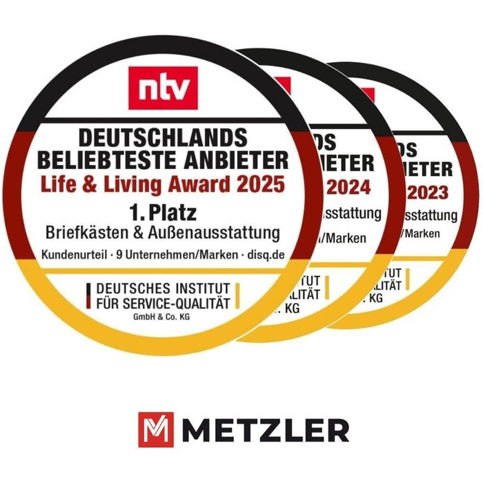 Поштова скринька Metzler Svena з нержавіючої сталі, RAL 9007 графітовий алюміній, з вікном, відділенням для газет, табличкою для імені та номера будинку. Розмір: 37x37x10.5 см