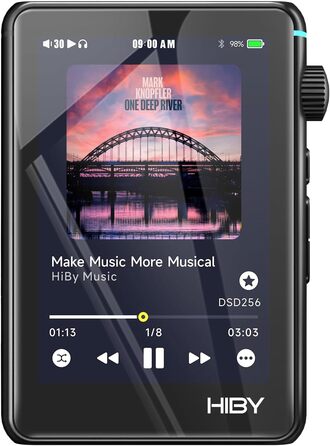 MP3-плеєр HiBy R3 II (2025) з Bluetooth 5.1, MQA, DSD, PCM, Tidal, Qobuz, 4.4mm BAL, 2TB, Чорний