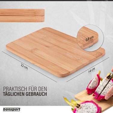 Набір з 6 дерев'яних підставок для сніданку з бамбука, 22x14x0,8 см