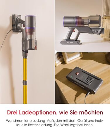 Бездротовий акумуляторний пилосос UNINELL HOME 50000Pa/580W, 70 хвилин роботи, LED-дисплей, антизаплутувана щітка, для твердих поверхонь, килимів, шерсті тварин