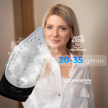 Пароочищувач Lehmann LGOIR-2632 бездротовий з базою | Регулювання температури та подачі пари | Вертикальне прасування, захист від протікання, антиналіт, самоочищення | з резервуаром для води