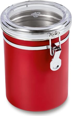 Кавова банка Tchibo Aromadose, 500г, нержавіюча сталь, червона