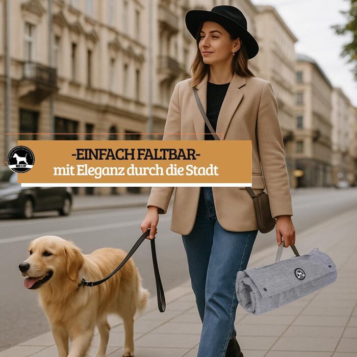 Килимок для собак Abby & Ivy 90x70 см - Зручний, складаний, миючий, для подорожей та активного відпочинку. Підходить для маленьких та середніх собак.