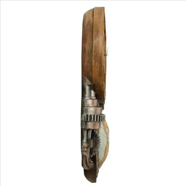 Design Toscano Sculptural Wall Clock, Dimensions: 5 x 15 x 44.5 cm (Gear Clock)