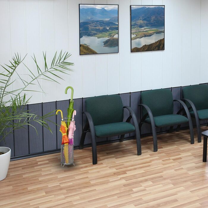 Стійка для парасоль під Relaxdays, металева, діаметр 52,5 x 16 см, сучасний дизайн, срібна