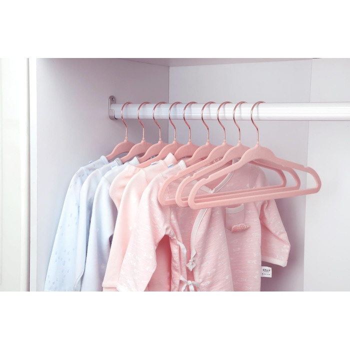 Дитячі плечики для одягу ManGotree з рожево-золотими гачками, 28 см, для дітей, обертаються на 360°, ультратонкі, антислиз, 15 шт. (світло-рожевий)