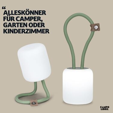 Campo Libre.® LENI I Camping Lamp I flexible Outdoor Lamp for Hanging, Standing, and Mounting I dimmable Camping Light I rechargeable I Balcony Lamp, Camping Light, Outdoor Table Lamp