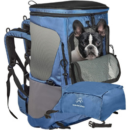 Трекінговий рюкзак Hunderrucksack до 12 кг, розмір M, блакитний колір - преміум рюкзак для піших прогулянок з регульованою спинкою та багажним відділенням