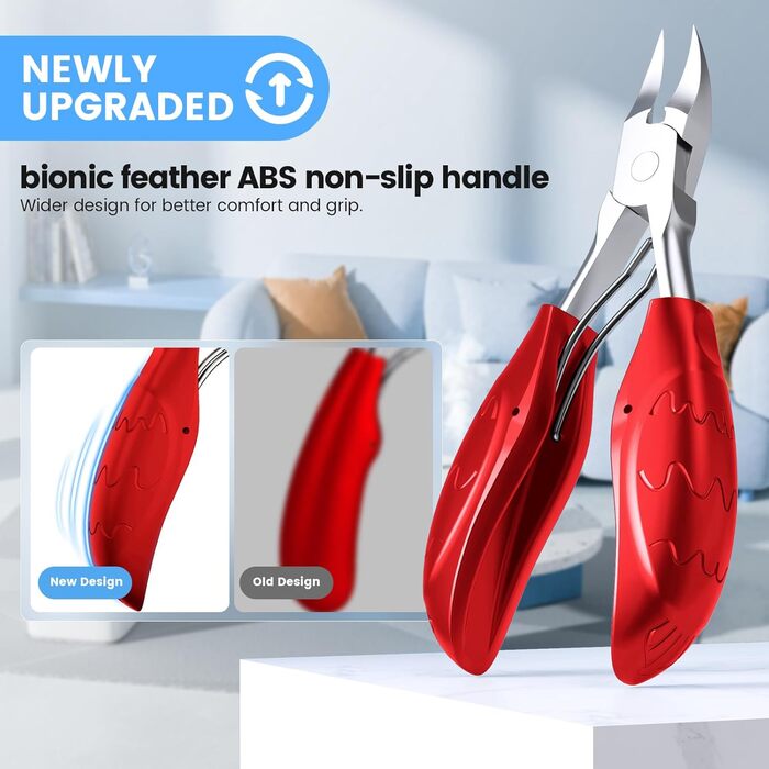 Набір для манікюру Profi Maniküre: кусачки для нігтів, щипчики, ножиці, пилочки (7 шт.), червоний