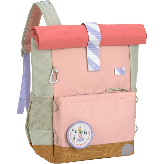 Дитячий рюкзак LÄSSIG з нагрудним ремінцем, 12 літрів, водонепроникний, Rolltop, зелено-блакитний