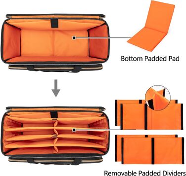 Сумка для DJ Trunab, органайзер кабелів, велика сумка для DJ з знімними перегородками та відділенням для ноутбука 15,6
