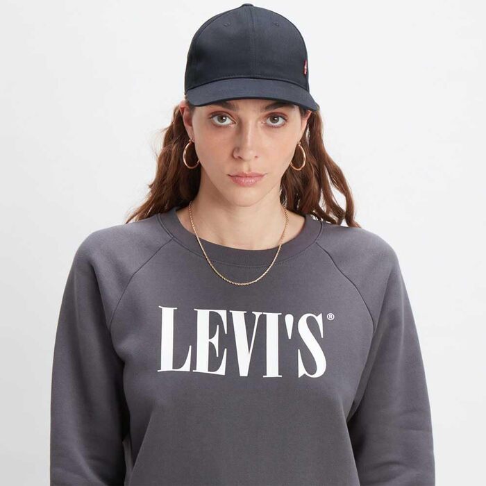Кепка бейсболка Levi's Classic Twill Red Tab Regular чорна, 58 розмір