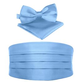 Комплект підтяжок та метелика для смокінга (блакитний) - 3 шт.