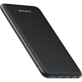 Power Bank Charmast 26800mAh з 4 виходами та 3 входами, USB-C, для iPhone, iPad, Samsung, чорний