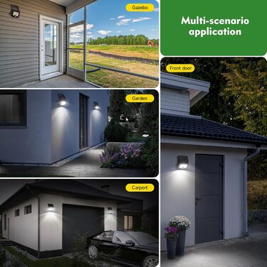 Solar Security Light for Outdoors with Motion Sensor, 122 LED 4 Modes Spotlight, USB Cable 2200mAh IP65 Solar Light Fence Light for Garden 【2 Pack】