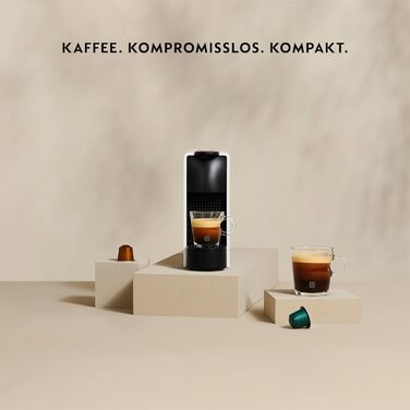 Кавова капсульна машина Nespresso Krups XN1108 Essenza Mini, 19 бар, 1260 Вт, 0,6 л, енергозбереження, чорна, без капучинатора