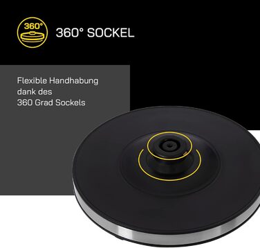 Електричний чайник 1.7л, 2200 Вт, Anti-Kalk, захист від перегріву, чорний (скло)