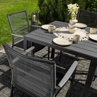 Садовий стіл Di Volio DV-060GT Pesaro, 90x90x74 см, сірий