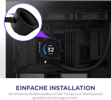 NZXT Kraken Elite 280 – Світлодіодна рідинна система охолодження CPU з LCD-дисплеєм – Чорний