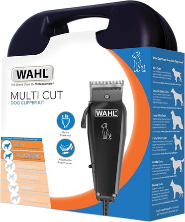 Машинка для стрижки собак Wahl, набір для догляду за шерстю Multi-Cut, для собак та котів, тиха, легка, з лезами з вуглецевої сталі