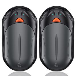 Електричні грілки для рук OUTJUT, 6000mAh, 3 режими нагріву, USB, 2 шт. (чорний та сірий)