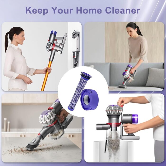 Набір фільтрів для пилососа Dyson V15 SV14 DV17 SV22 та V7 V8 (4 шт.) — Запасні HEPA-фільтри для акумуляторного пилососа