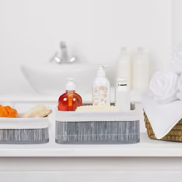 Relaxdays Bathroom Storage Basket 3-Piece Set