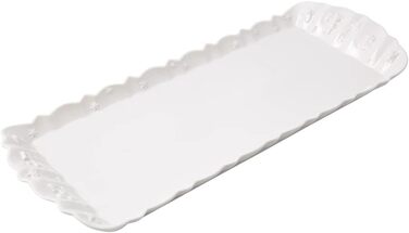 Villeroy & Boch – Toy's Delight Royal Classic Cake/Torte Plate White, Dishwasher-Safe, Microwave-Safe, Rectangular Serving Plate for Christmas, Serving Platter, Premium Porcelain