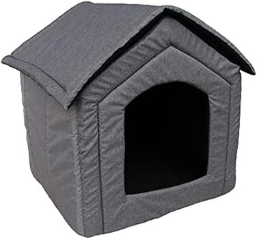 Будка для собак R.G. з ліжком та ковдром, сірого кольору (47x44x48 см)