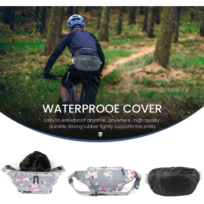 Гірчиця Bauchtasche для жінок та чоловіків, поясна сумка, універсальний розмір, сірий квітка